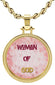 Woman of God 10K Yellow Gold Round Pendant