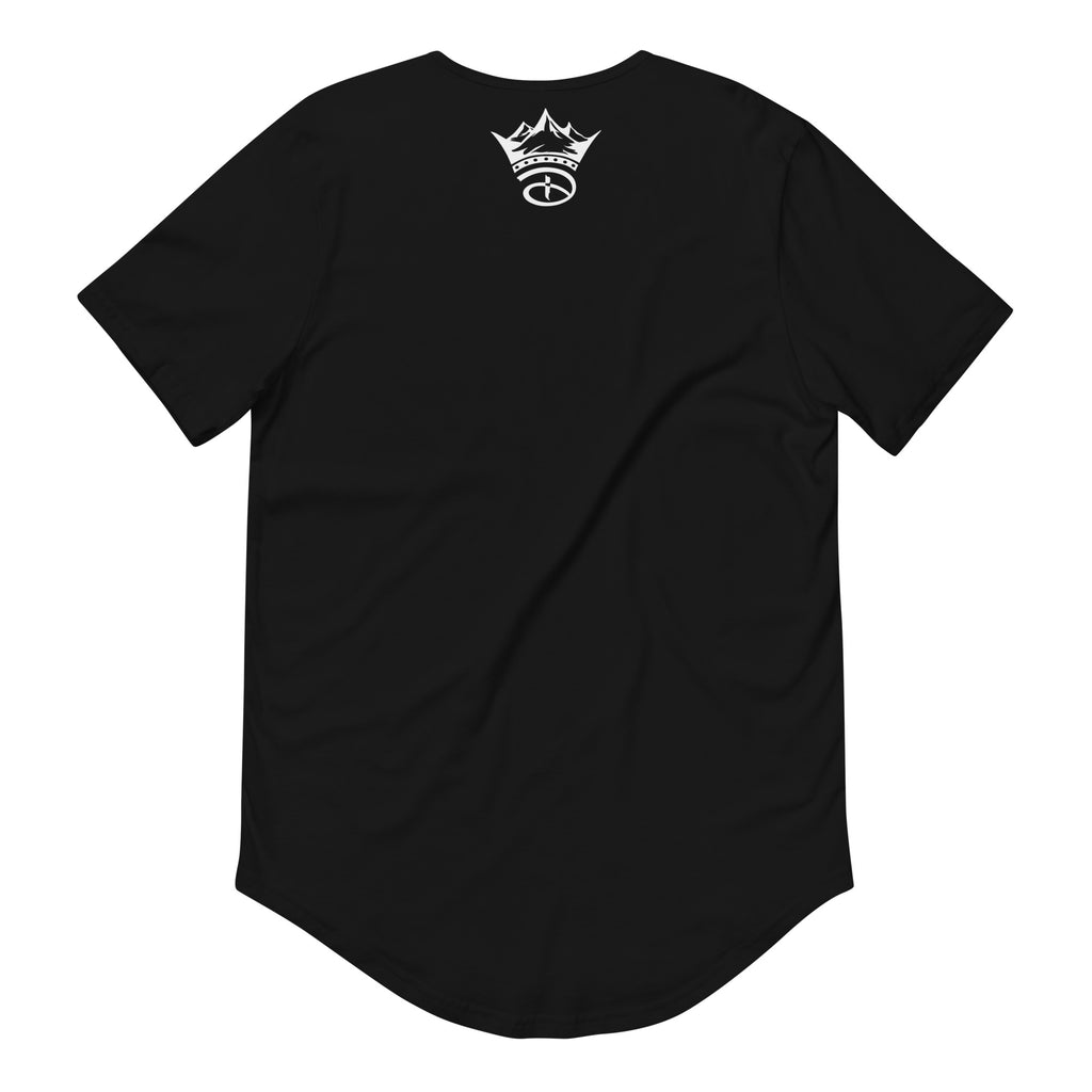 Creative Face Men's Curved Hem Short Sleeve T-Shirt | Black