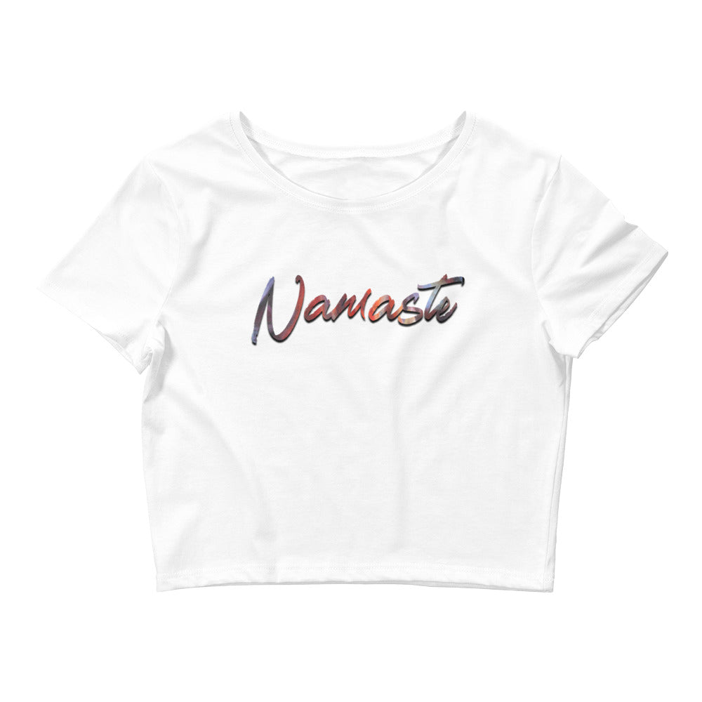 Namaste Women’s Crop Tee | White