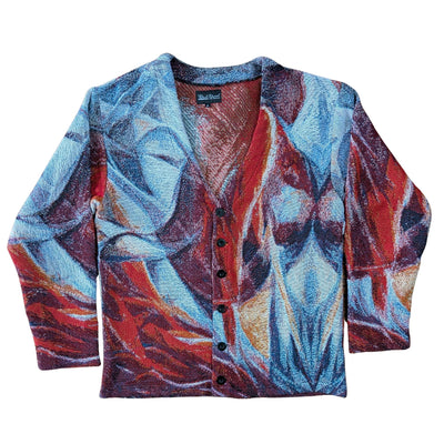 Abstraction of Her Unisex Woven Cardigan