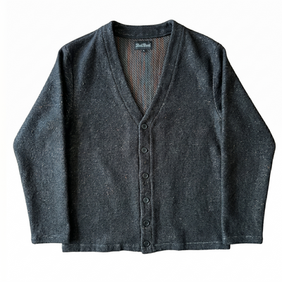 Black Unisex Woven Cardigan