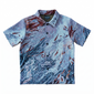 Fluid Flames & Smoke Unisex Woven Button Up Short Sleeve Shirt