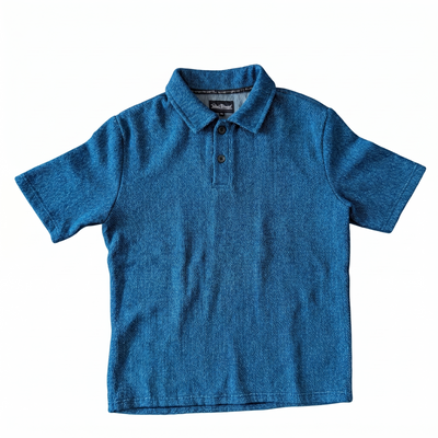 Cobalt Blue Unisex Woven Polo Shirt