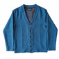 Cobalt Blue Unisex Woven Cardigan