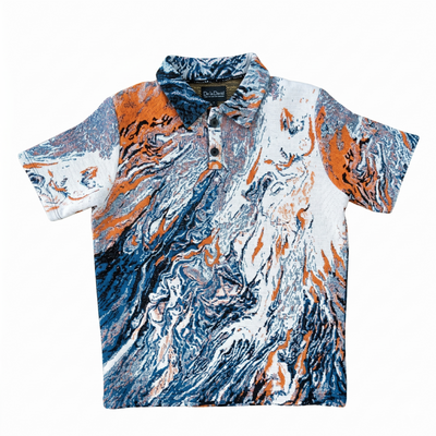 New York Knicks Fluid Flames & Smoke Unisex Woven Polo Shirt