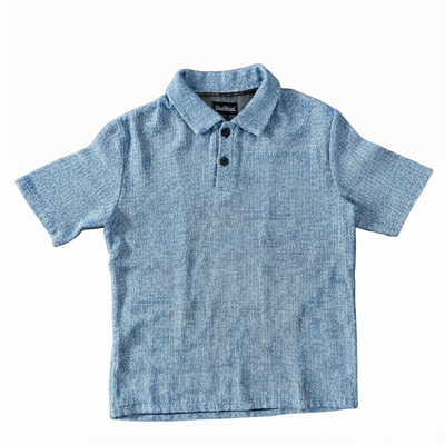Light Blue Unisex Woven Polo Shirt
