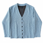 Light Blue Unisex Woven Cardigan