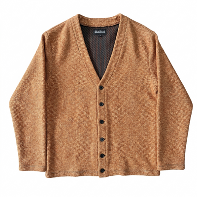 Orange Unisex Woven Cardigan