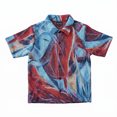 Abstraction of Her Unisex Woven Button Up Short Sleeve Shirt