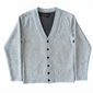 White Unisex Woven Cardigan