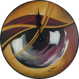 Visual Perspective Motion Hand Painted 18" Round Clock