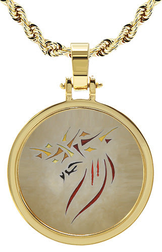 No Greater Love... 10K Yellow Gold Round Pendant