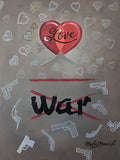 Love over War Rolled Canvas Print