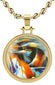 Perspectives of Abstraction's Colors 10K Yellow Gold Round Pendant