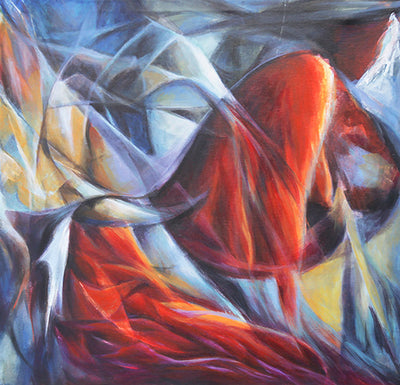 Abstraction of Her Rolled Canvas Print