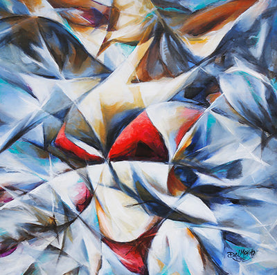 Abstraction of Woman Hand Painted Canvas