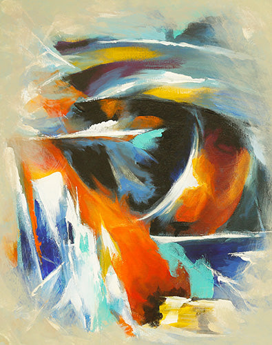 Perspectives of Abstraction's Colors Rolled Canvas Print