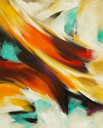 Abstraction of Colors Rolled Canvas Print