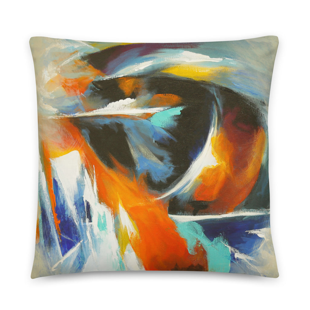 Perspectives of Abstraction's Colors Throw Pillow
