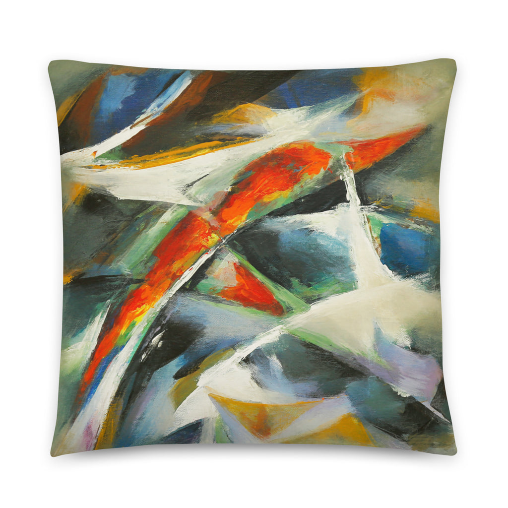 Abstraction of Hues Throw Pillow