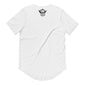 Creative Face Men's Curved Hem Short Sleeve T-Shirt | White