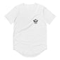 Crowned Men's Curved Hem Short Sleeve T-Shirt | White