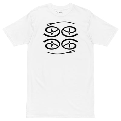Creative Face Unisex Oversized Heavyweight Short Sleeve T-shirt | White