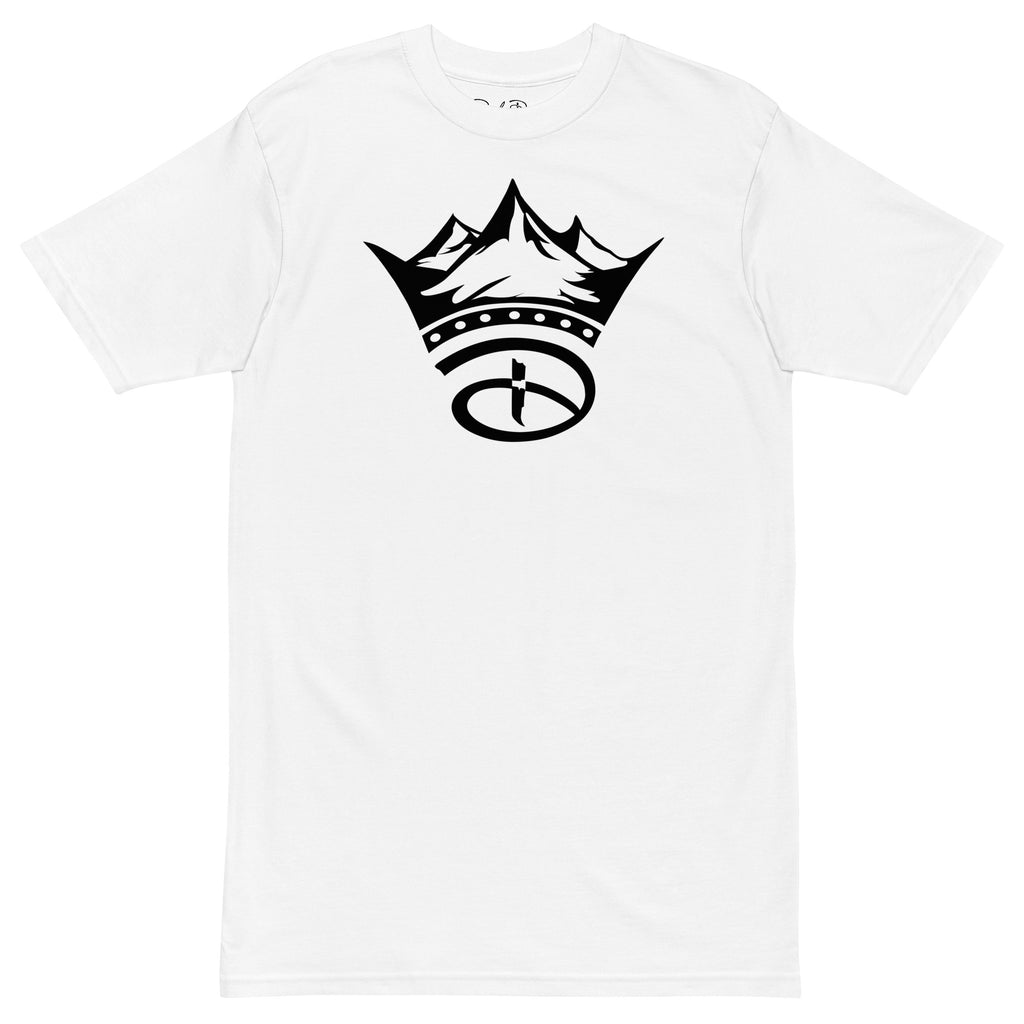 Crowned Unisex Oversized Heavyweight Short Sleeve T-shirt | White