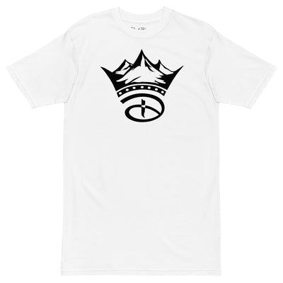 Crowned Unisex Oversized Heavyweight Short Sleeve T-shirt | White
