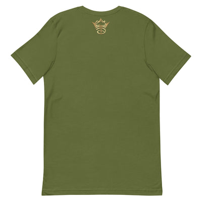 Leverage Is Social Currency Unisex Short Sleeve T-shirt | Olive