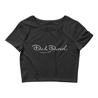 De la David Signature Women’s Crop Tee | Black