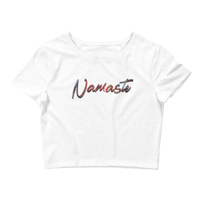 Namaste Women’s Crop Tee | White