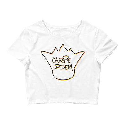 Carpe Diem Women’s Crop Tee | White