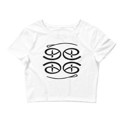 Creative Face Women’s Crop Tee | White