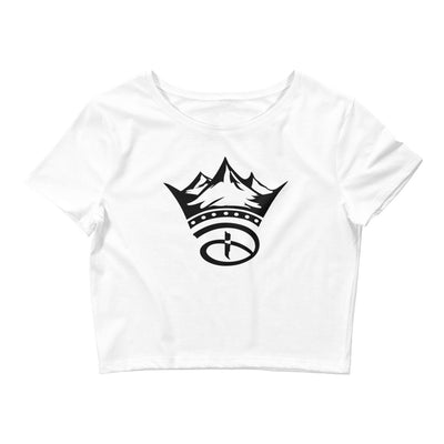 Crowned Women’s Crop Tee | White